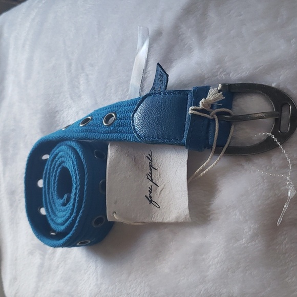 Free People Grommet Belt‎ (blue) S/M main image 4